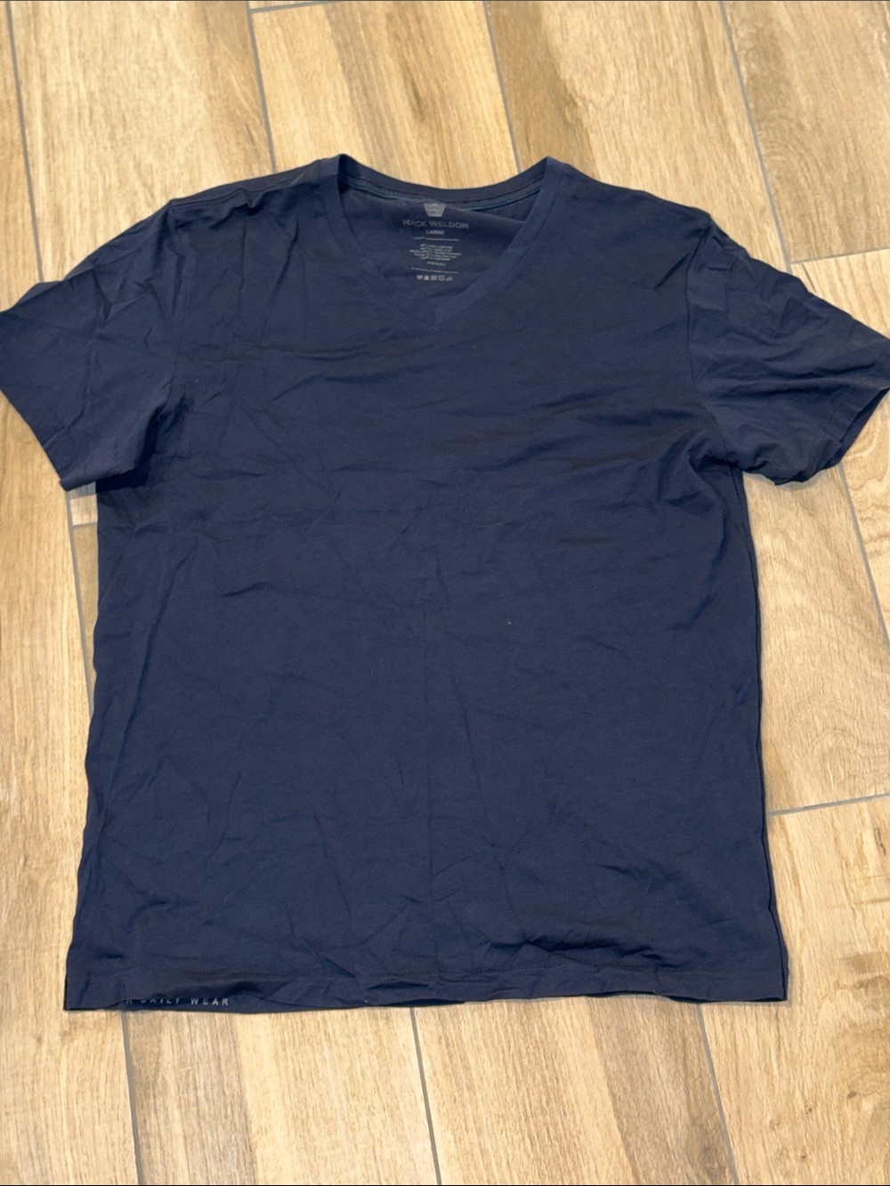Mack Weldon Navy V-Neck Short Sleeve Tee